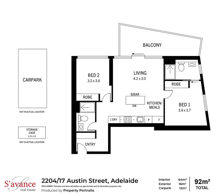 Floorplan of Homely apartment listing, 2204/17 Austin Street, Adelaide SA 5000