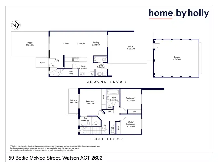 Floorplan of Homely townhouse listing, 59 Bettie Mcnee Street, Watson ACT 2602