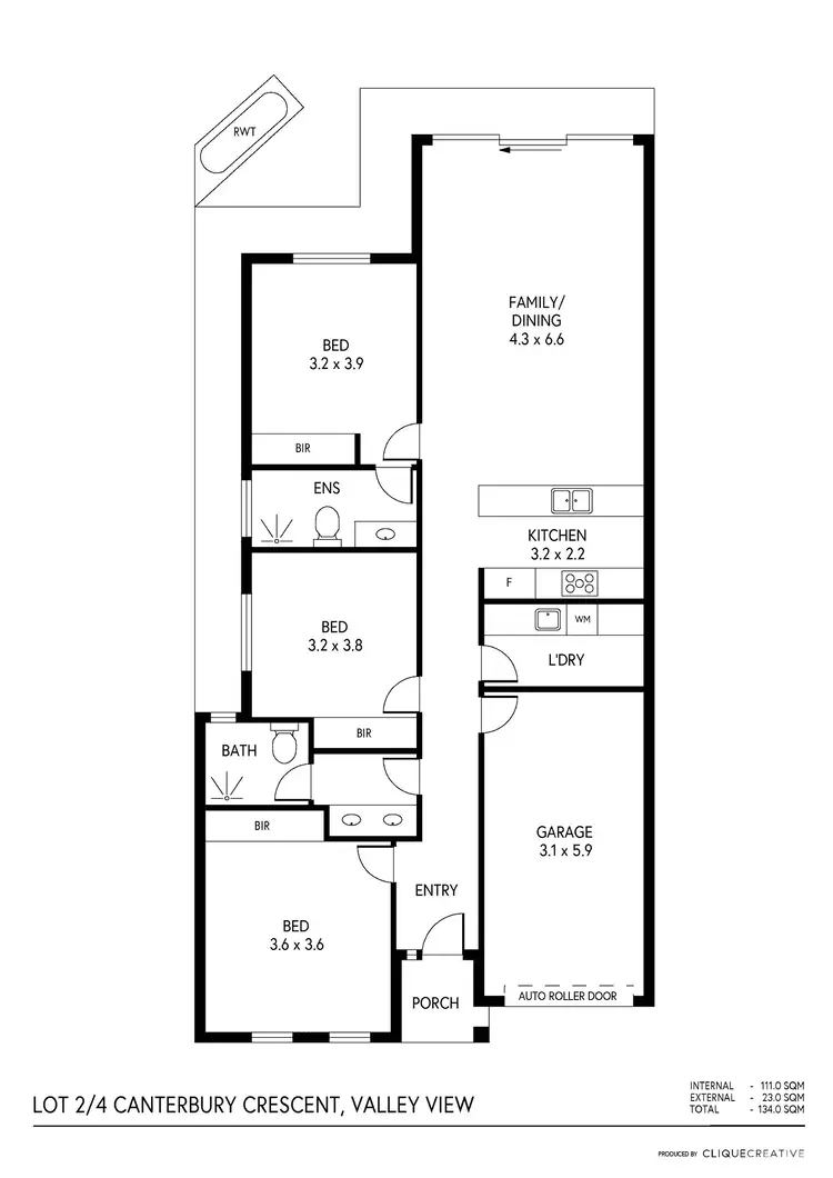 Floorplan of Homely house listing, Lot 2, 4 Canterbury Crescent, Valley View SA 5093