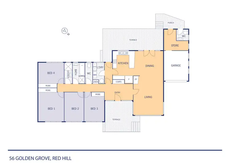 Floorplan of Homely house listing, 56 Golden Grove, Red Hill ACT 2603