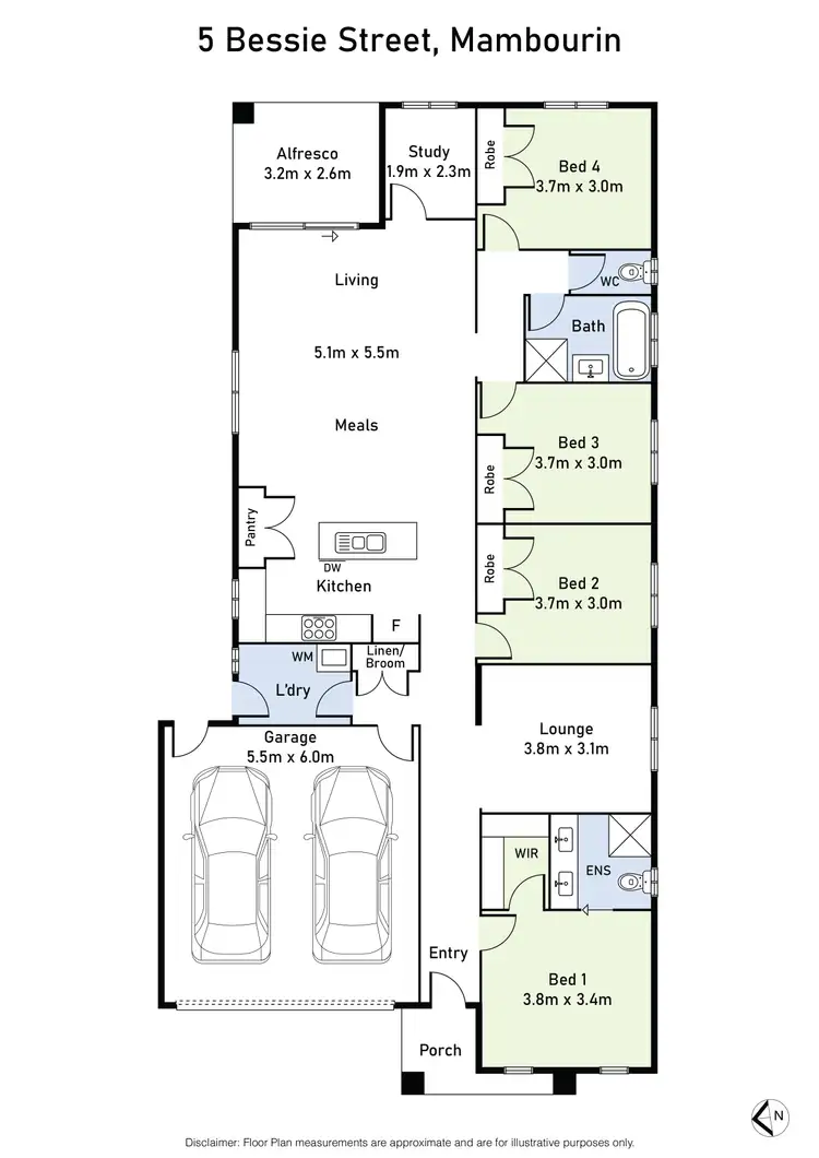 Floorplan of Homely house listing, 5 Bessie Street, Mambourin VIC 3024