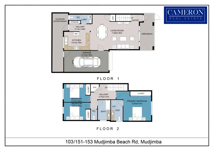 Floorplan of Homely townhouse listing, 103/151-153 Mudjimba Beach Road, Mudjimba QLD 4564