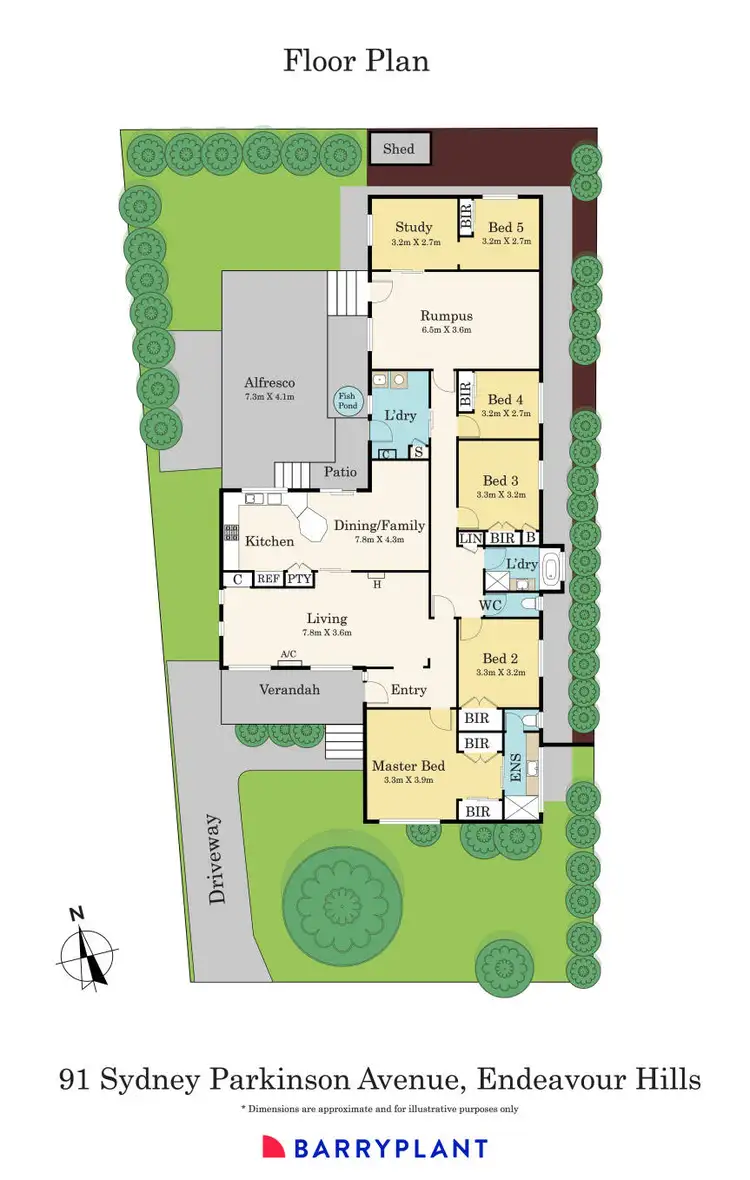 Floorplan of Homely house listing, 91 Sydney Parkinson Avenue, Endeavour Hills VIC 3802