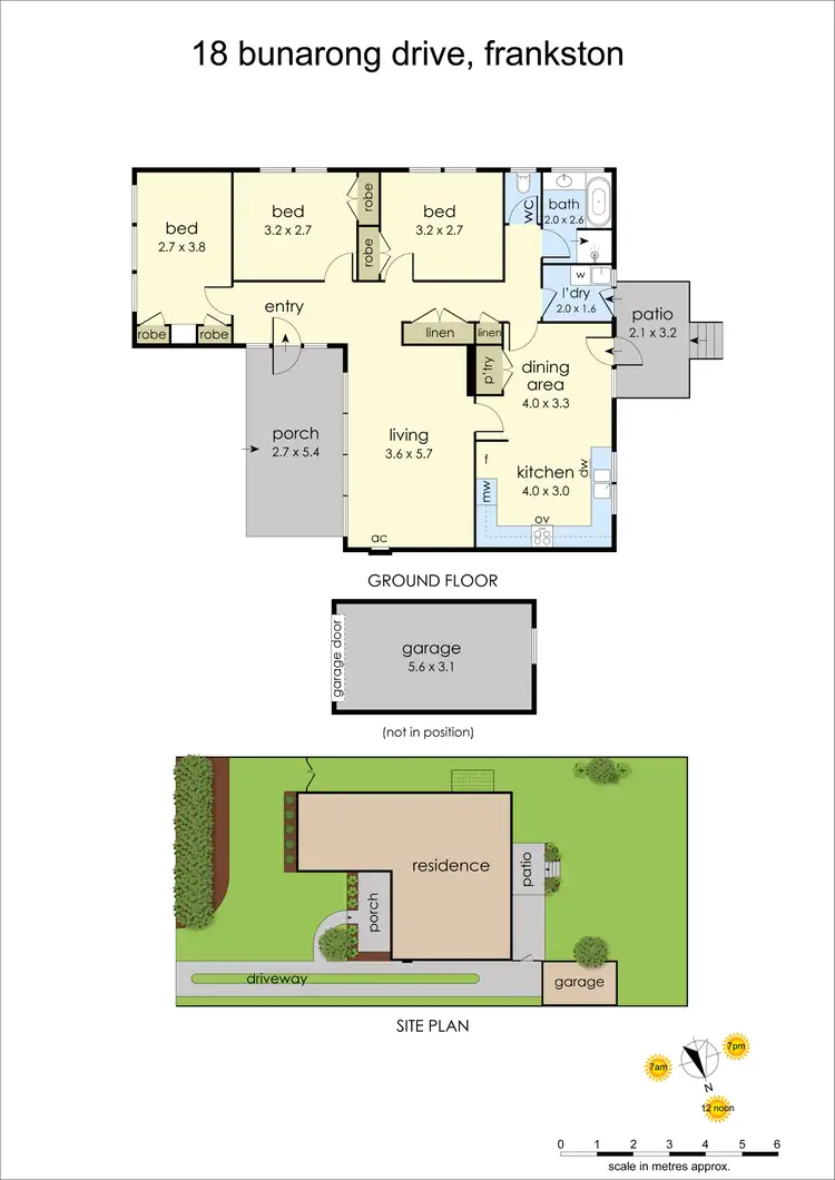 Floorplan of Homely house listing, 18 Bunarong Drive, Frankston VIC 3199