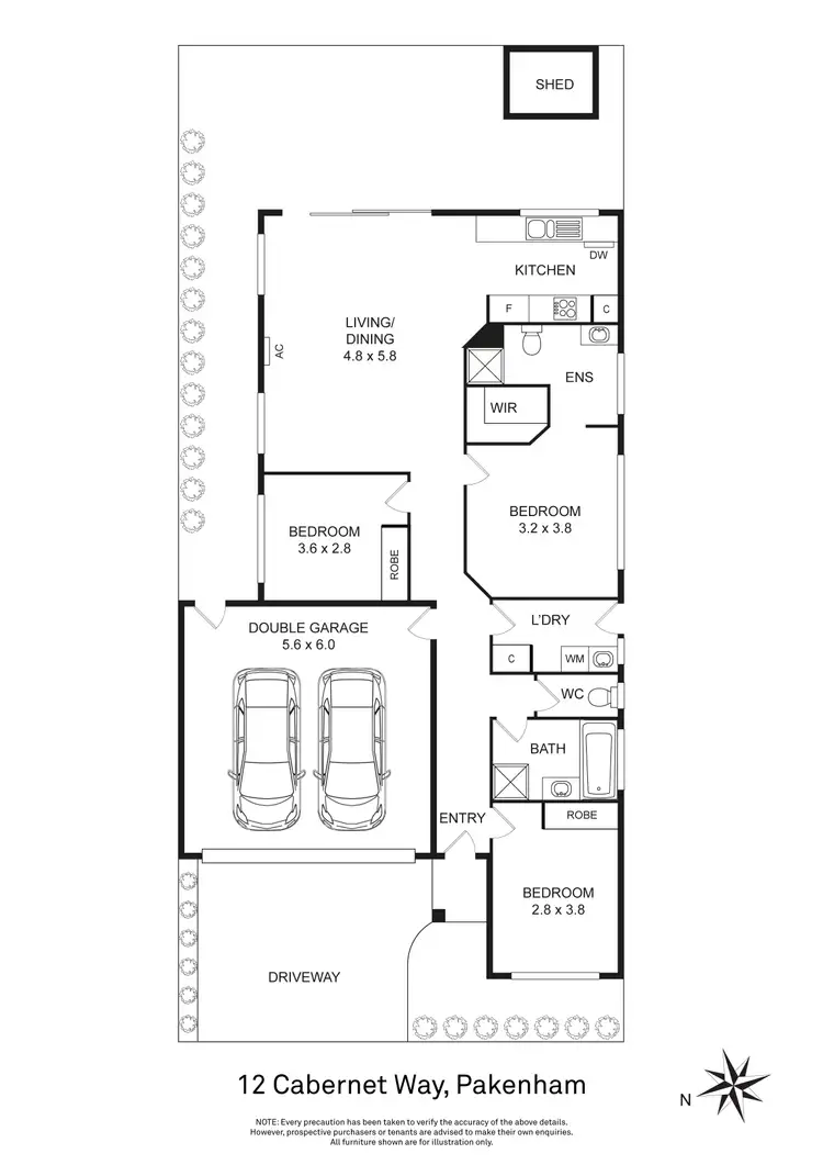 Floorplan of Homely house listing, 12 Cabernet Way, Pakenham VIC 3810