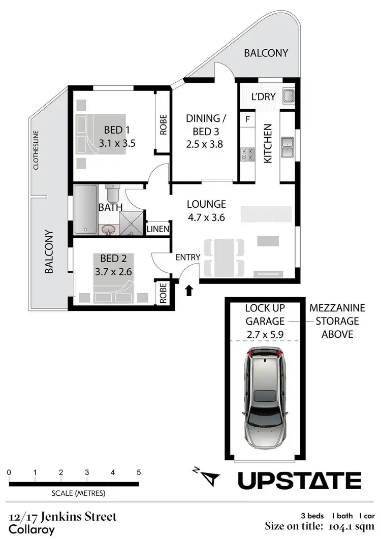 Floorplan of Homely apartment listing, 12/17 Jenkins Street, Collaroy NSW 2097