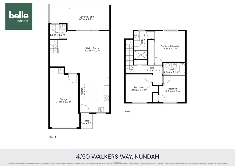Floorplan of Homely townhouse listing, 4/50 Walkers Way, Nundah QLD 4012