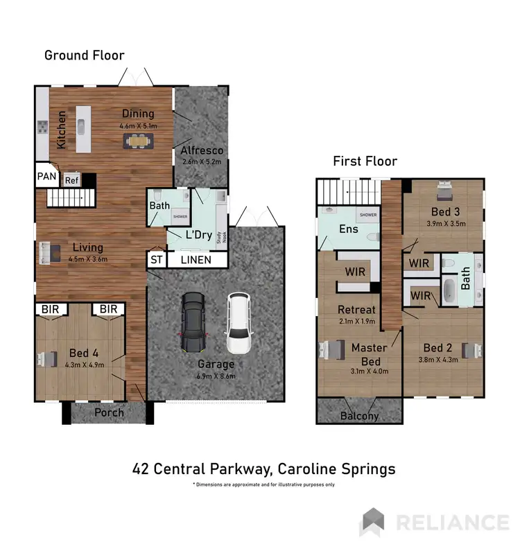 Floorplan of Homely house listing, 42 Central Parkway, Caroline Springs VIC 3023