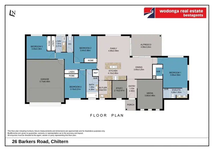 Floorplan of Homely house listing, 26 Barkers Road, Chiltern VIC 3683