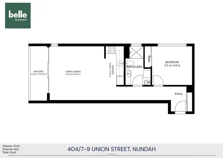 Floorplan of Homely apartment listing, 404/7-9 Union Street, Nundah QLD 4012