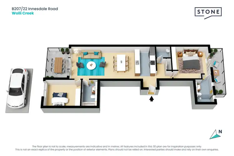 Floorplan of Homely apartment listing, B207/22 Innesdale Road, Wolli Creek NSW 2205