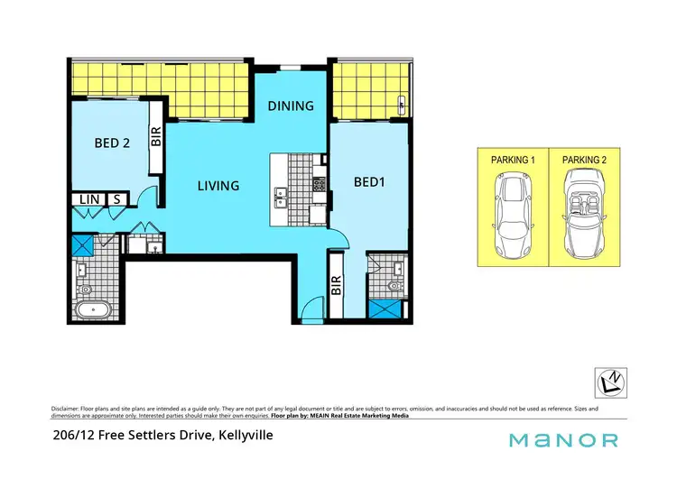 Floorplan of Homely unit listing, 206/12 Free Settlers Drive, Kellyville NSW 2155