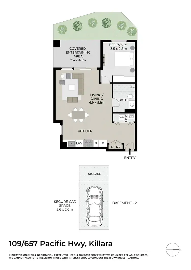 Floorplan of Homely apartment listing, 109/657 Pacific Highway, Killara NSW 2071