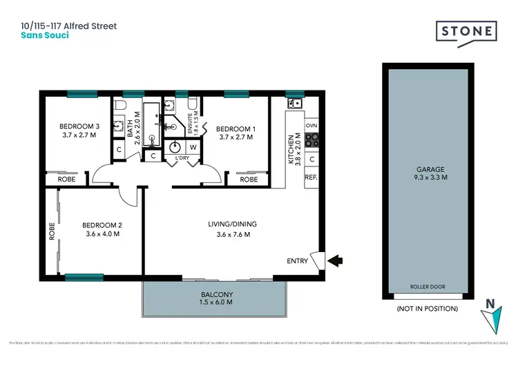 Floorplan of Homely unit listing, 10/115 Alfred Street, Sans Souci NSW 2219