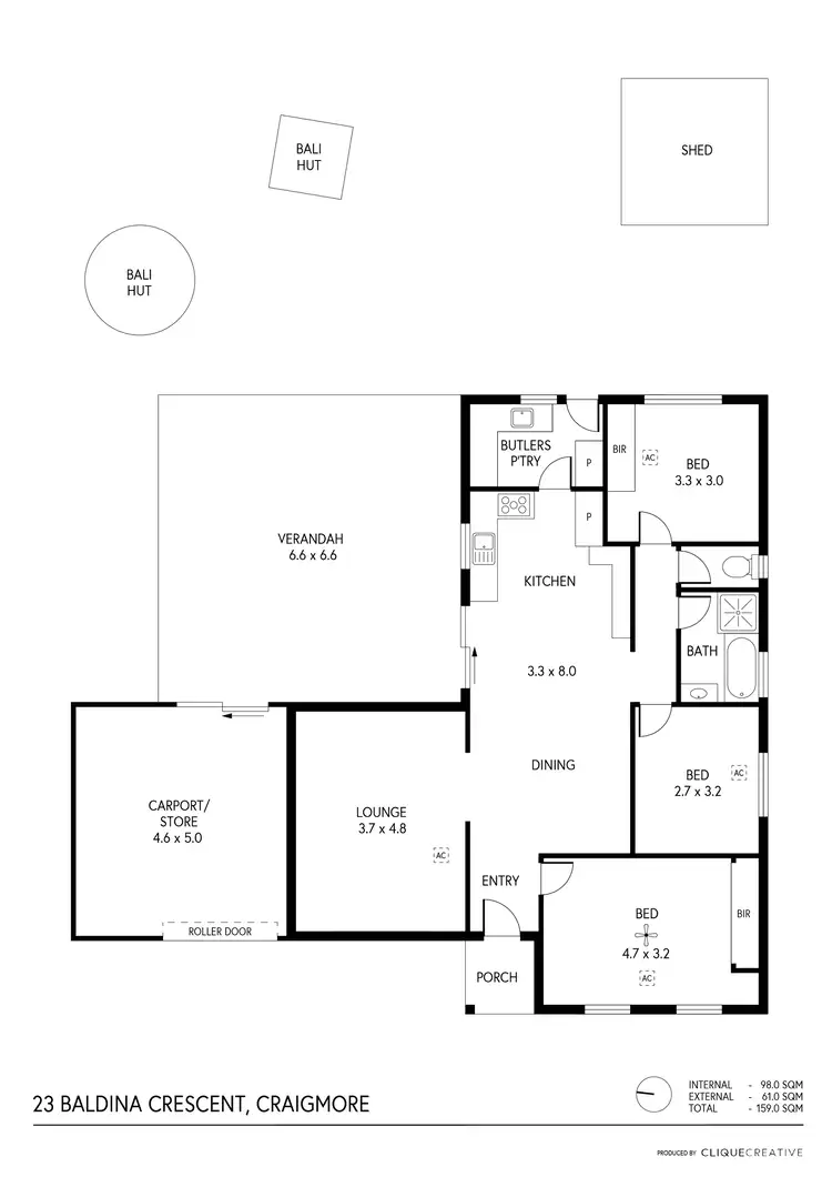 Floorplan of Homely house listing, 23 Baldina Crescent, Craigmore SA 5114