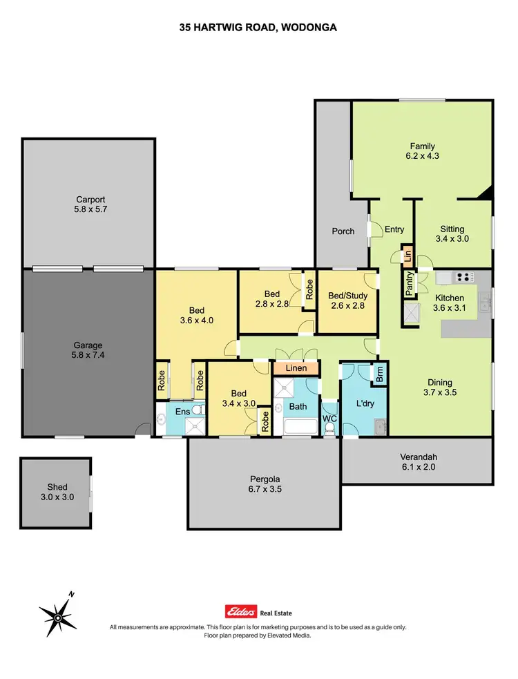 Floorplan of Homely house listing, 35 Hartwig Road, Wodonga VIC 3690
