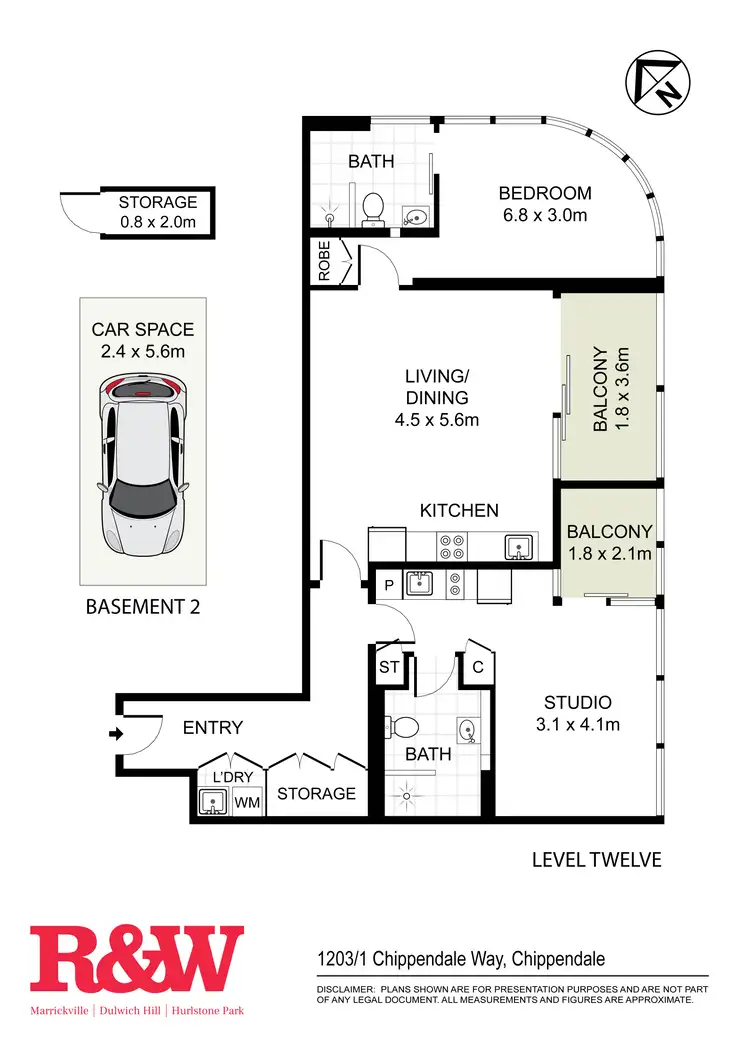 Floorplan of Homely apartment listing, 1203/1 Chippendale Way, Chippendale NSW 2008