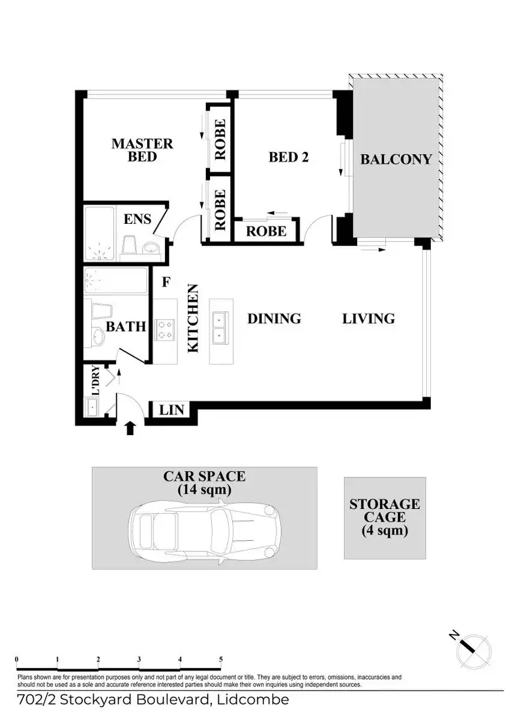 Floorplan of Homely apartment listing, 702/2 Stockyard Boulevard, Lidcombe NSW 2141