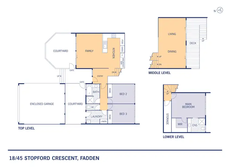 Floorplan of Homely townhouse listing, 18/45 Stopford Crescent, Fadden ACT 2904