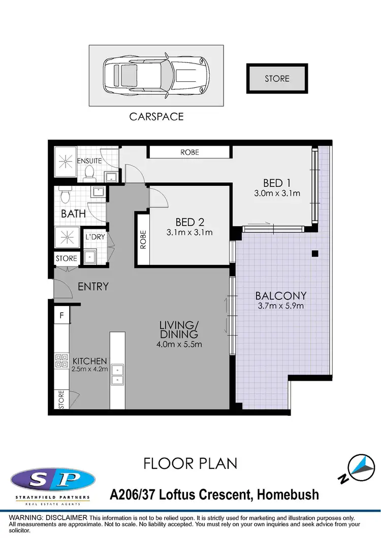 Floorplan of Homely apartment listing, A206/37-39 Loftus Crescent, Homebush NSW 2140