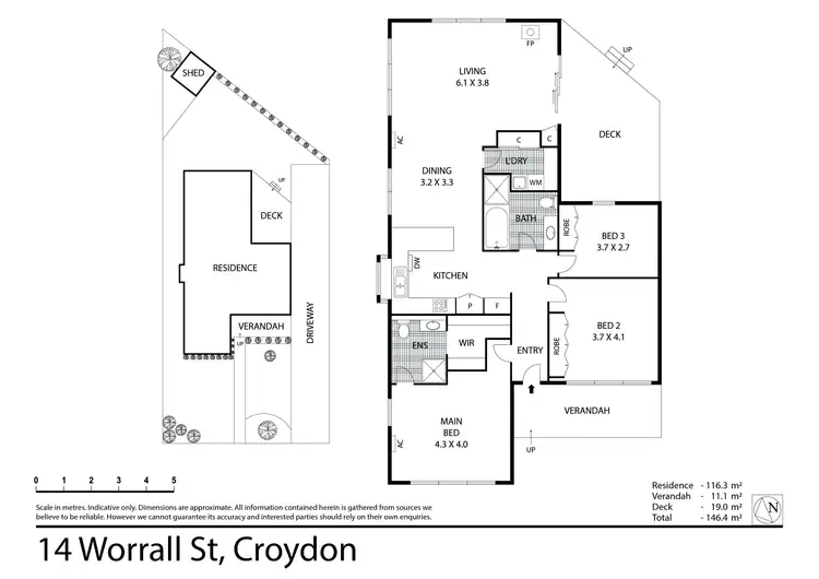 Floorplan of Homely house listing, 14 Worrall Street, Croydon VIC 3136