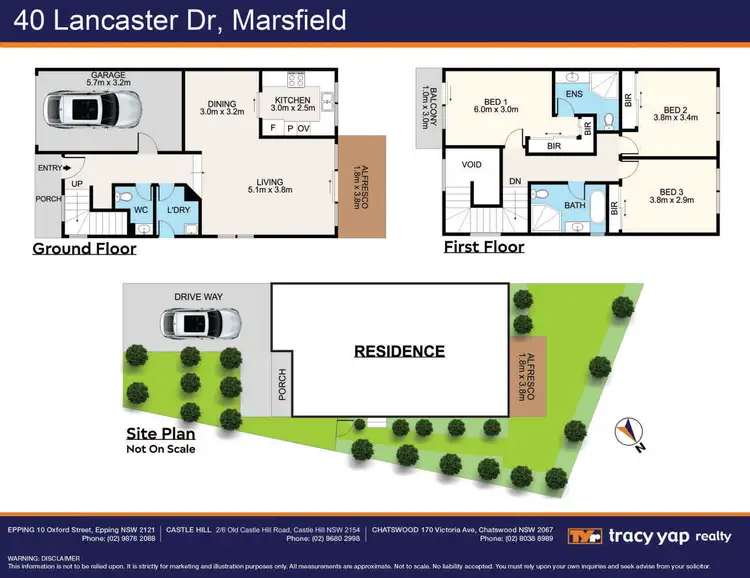 Floorplan of Homely semi-detached listing, 40 Lancaster Drive, Marsfield NSW 2122