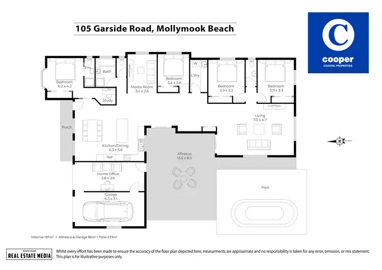 Floorplan of Homely house listing, 105 Garside Road, Mollymook Beach NSW 2539