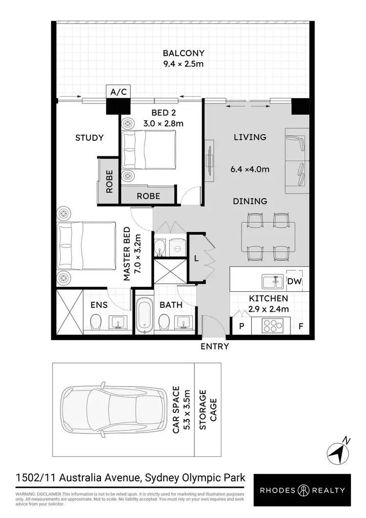 Floorplan of Homely apartment listing, 1502/11 Australia Avenue, Sydney Olympic Park NSW 2127