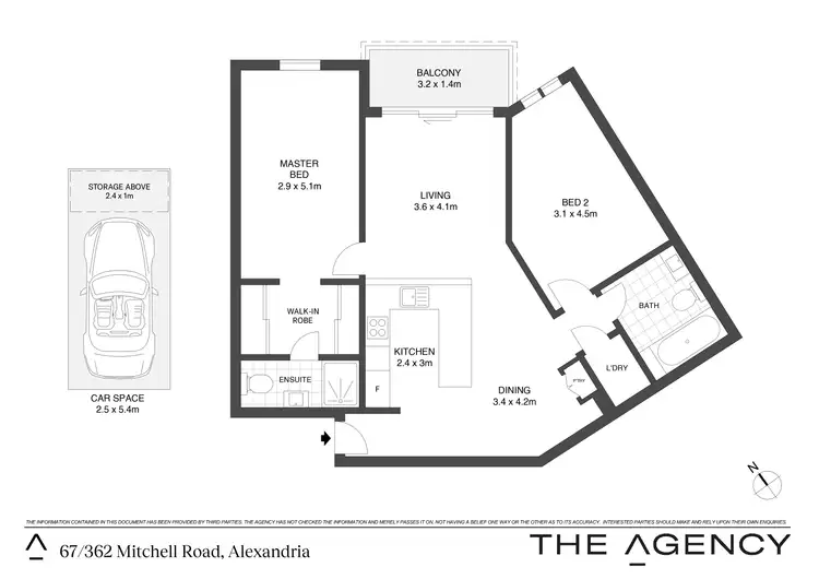 Floorplan of Homely apartment listing, 67/362 Mitchell Road, Alexandria NSW 2015