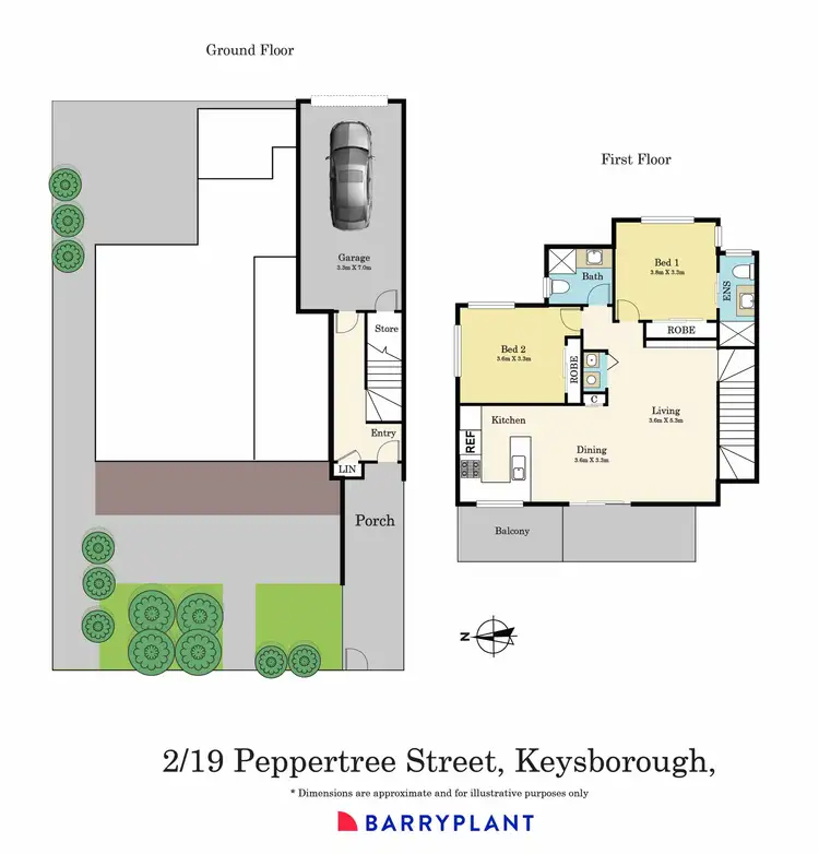 Floorplan of Homely townhouse listing, 2/19 Peppertree Street, Keysborough VIC 3173