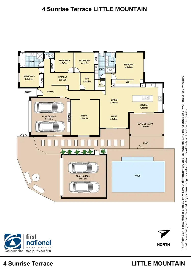 Floorplan of Homely house listing, 4 Sunrise Terrace, Little Mountain QLD 4551