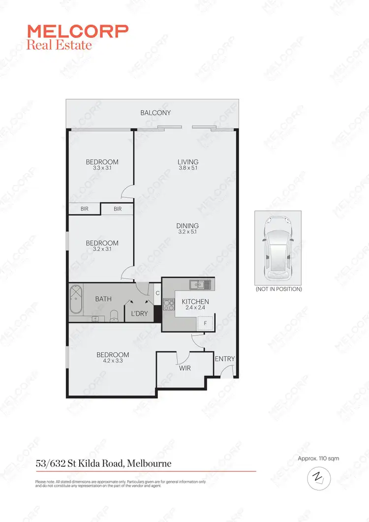 Floorplan of Homely apartment listing, 53/632 St Kilda Road, Melbourne VIC 3004