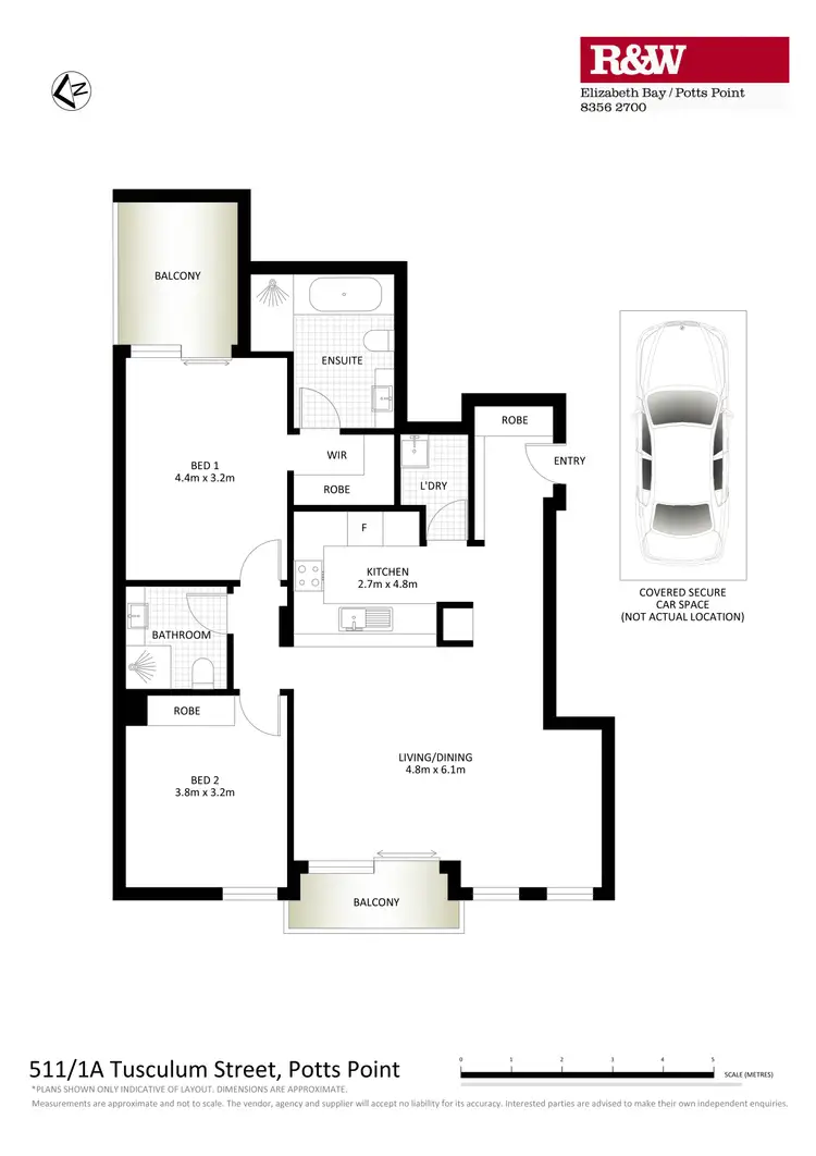 Floorplan of Homely apartment listing, 511/1a Tusculum Street, Potts Point NSW 2011