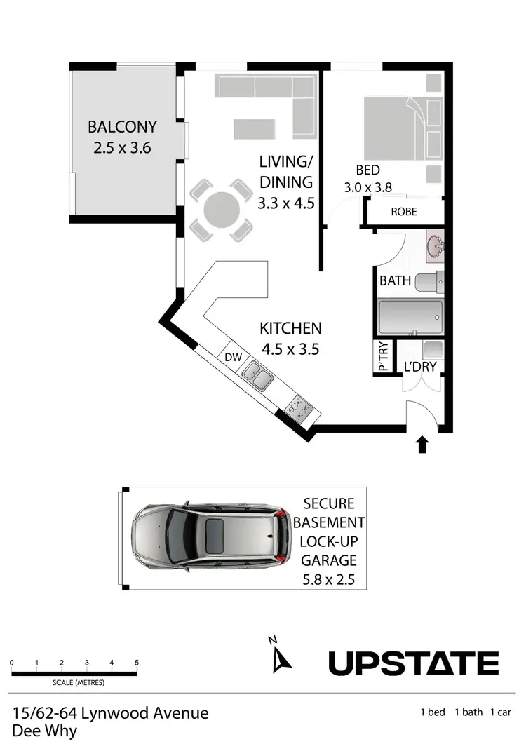 Floorplan of Homely unit listing, 15/62-64 Lynwood Avenue, Cromer NSW 2099