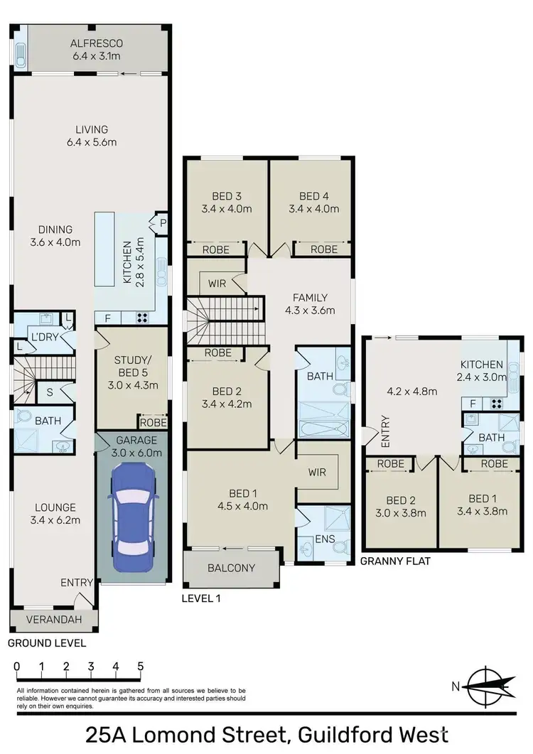 Floorplan of Homely semi-detached listing, 25a Lomond Street, Guildford NSW 2161