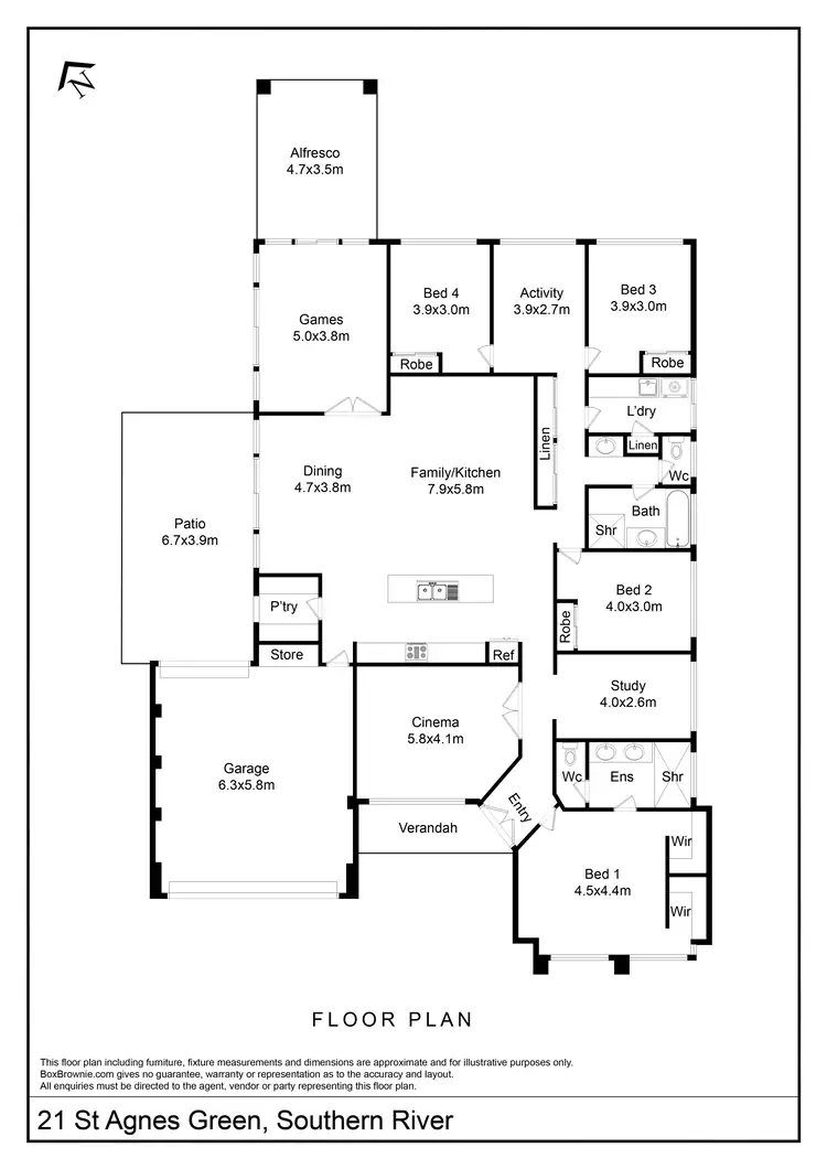Floorplan of Homely house listing, 21 St Agnes Green, Southern River WA 6110