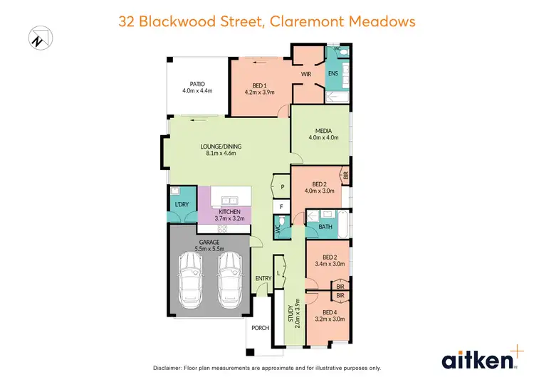 Floorplan of Homely house listing, 32 Blackwood Street, Claremont Meadows NSW 2747