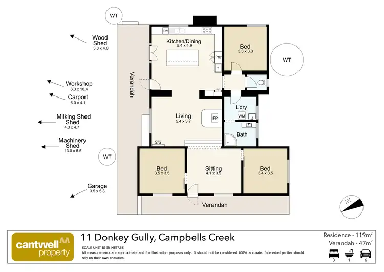 Floorplan of Homely house listing, 11 Donkey Gully Road, Campbells Creek VIC 3451