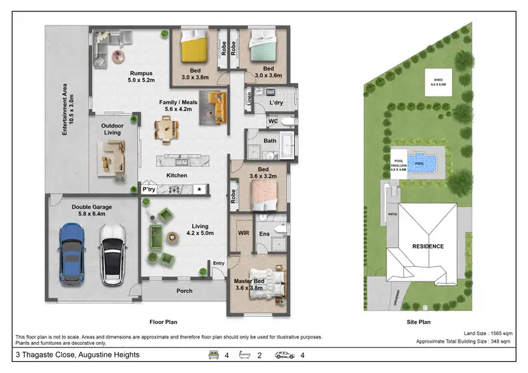 Floorplan of Homely house listing, 3 Thagaste Close, Augustine Heights QLD 4300
