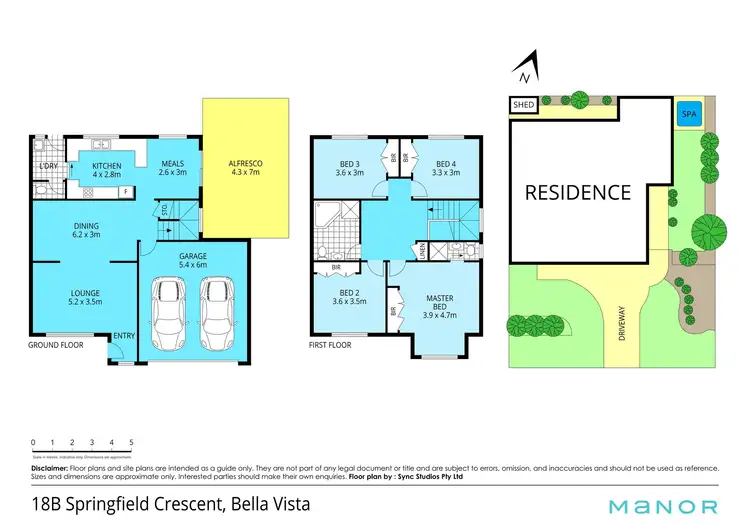 Floorplan of Homely semi-detached listing, 18B Springfield Crescent, Bella Vista NSW 2153