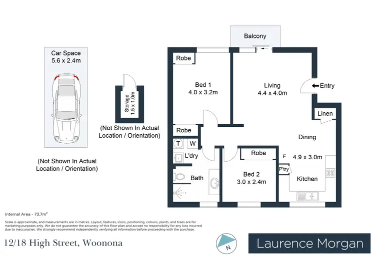 Floorplan of Homely unit listing, 12/18 High Street, Woonona NSW 2517