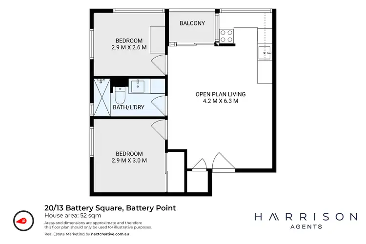 Floorplan of Homely unit listing, 20/13 Battery Point Square, Battery Point TAS 7004