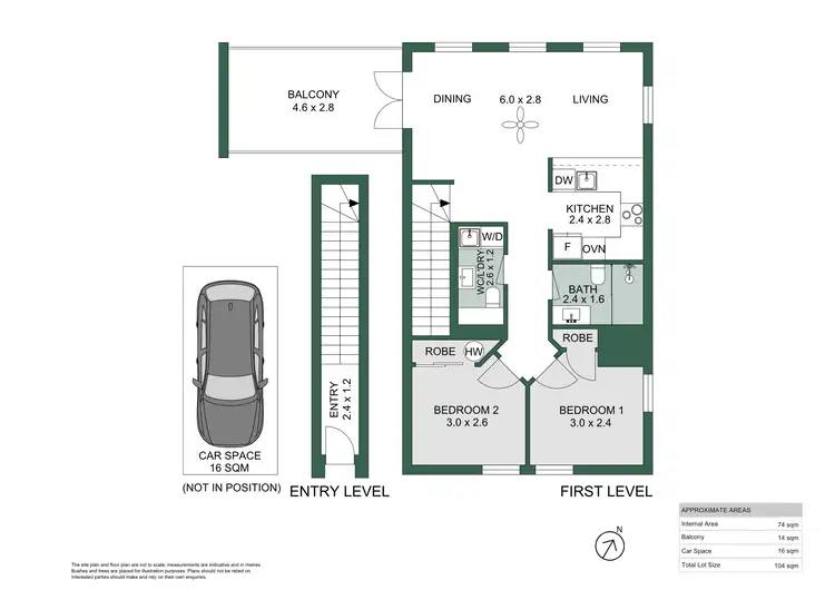 Floorplan of Homely unit listing, 44/8 Water Street, Birchgrove NSW 2041