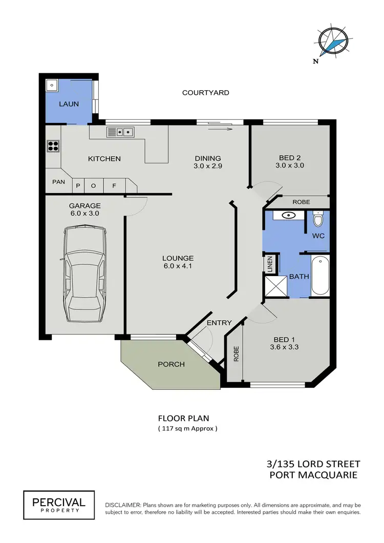 Floorplan of Homely villa listing, 3/135 Lord Street, Port Macquarie NSW 2444