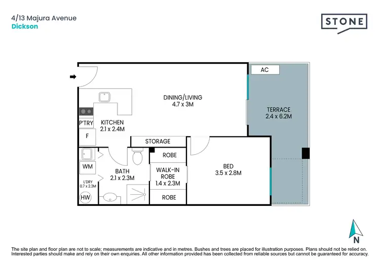 Floorplan of Homely apartment listing, 4/13 Majura Avenue, Dickson ACT 2602