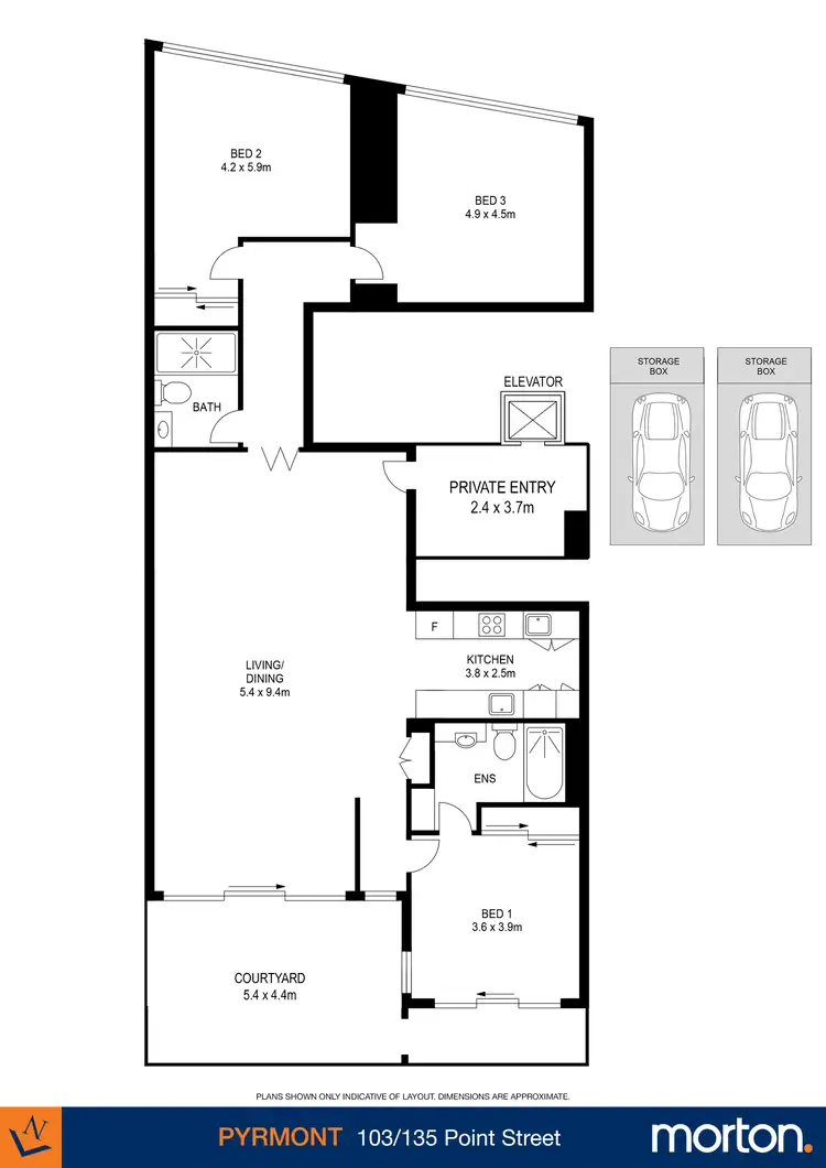 Floorplan of Homely apartment listing, 103/135 Point Street, Pyrmont NSW 2009