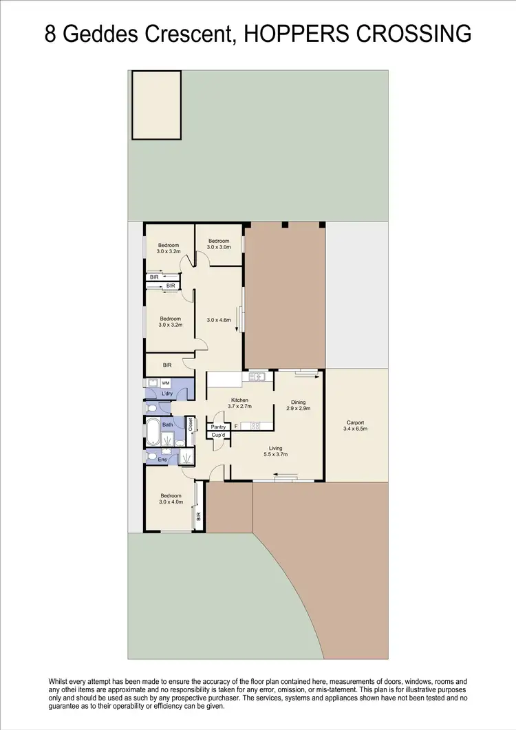 Floorplan of Homely house listing, 8 Geddes Crescent, Hoppers Crossing VIC 3029