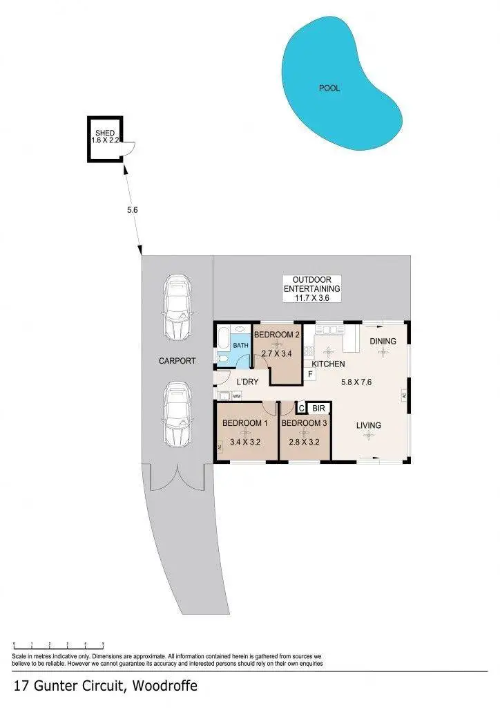 Floorplan of Homely house listing, 17 Gunter Circuit, Woodroffe NT 830