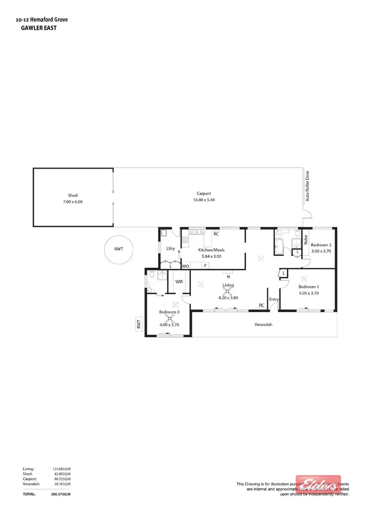 Floorplan of Homely house listing, 10 - 12 Hemaford Grove, Gawler East SA 5118