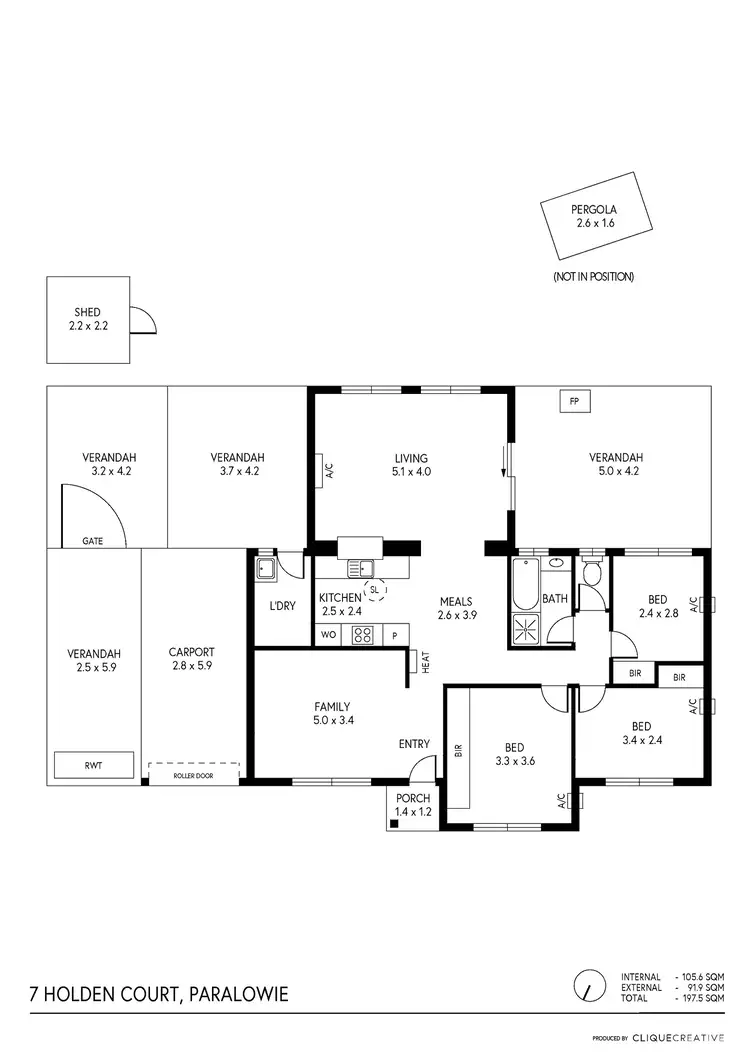 Floorplan of Homely house listing, 7 Holden Court, Paralowie SA 5108